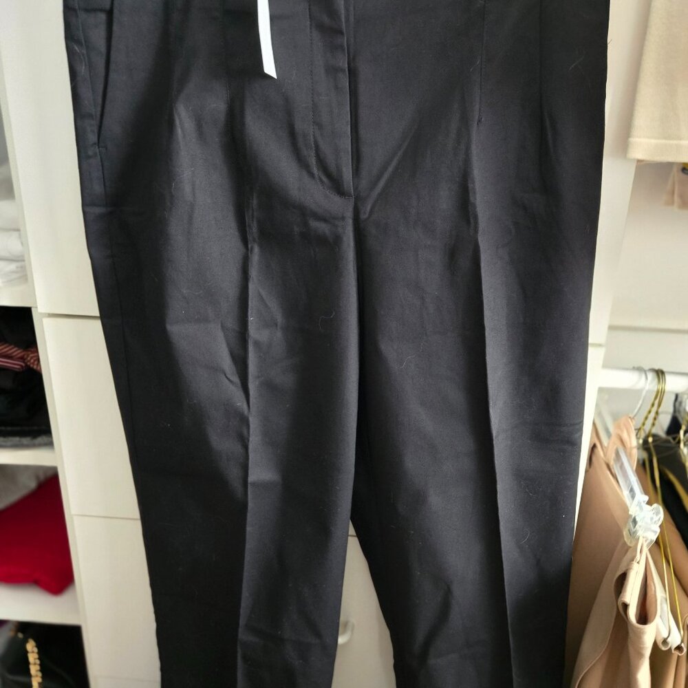 NWT LOFT Darted Straight Pants in Twill (Black) - Size 14